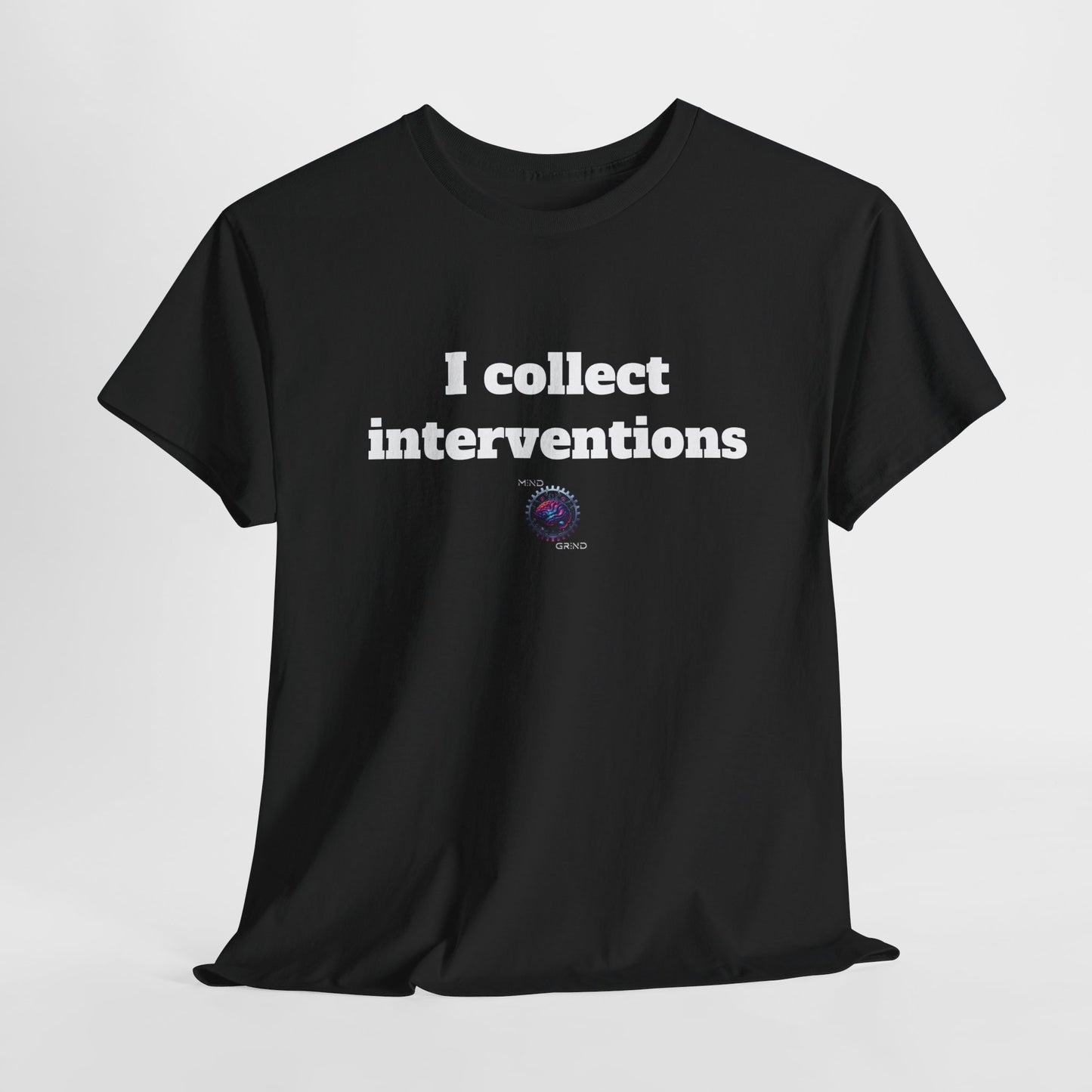 I collect interventions - Unisex Heavy Cotton Tee - Small Logo
