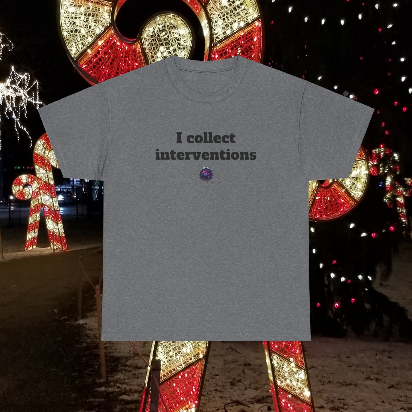 I collect interventions - Unisex Heavy Cotton Tee - Small Logo