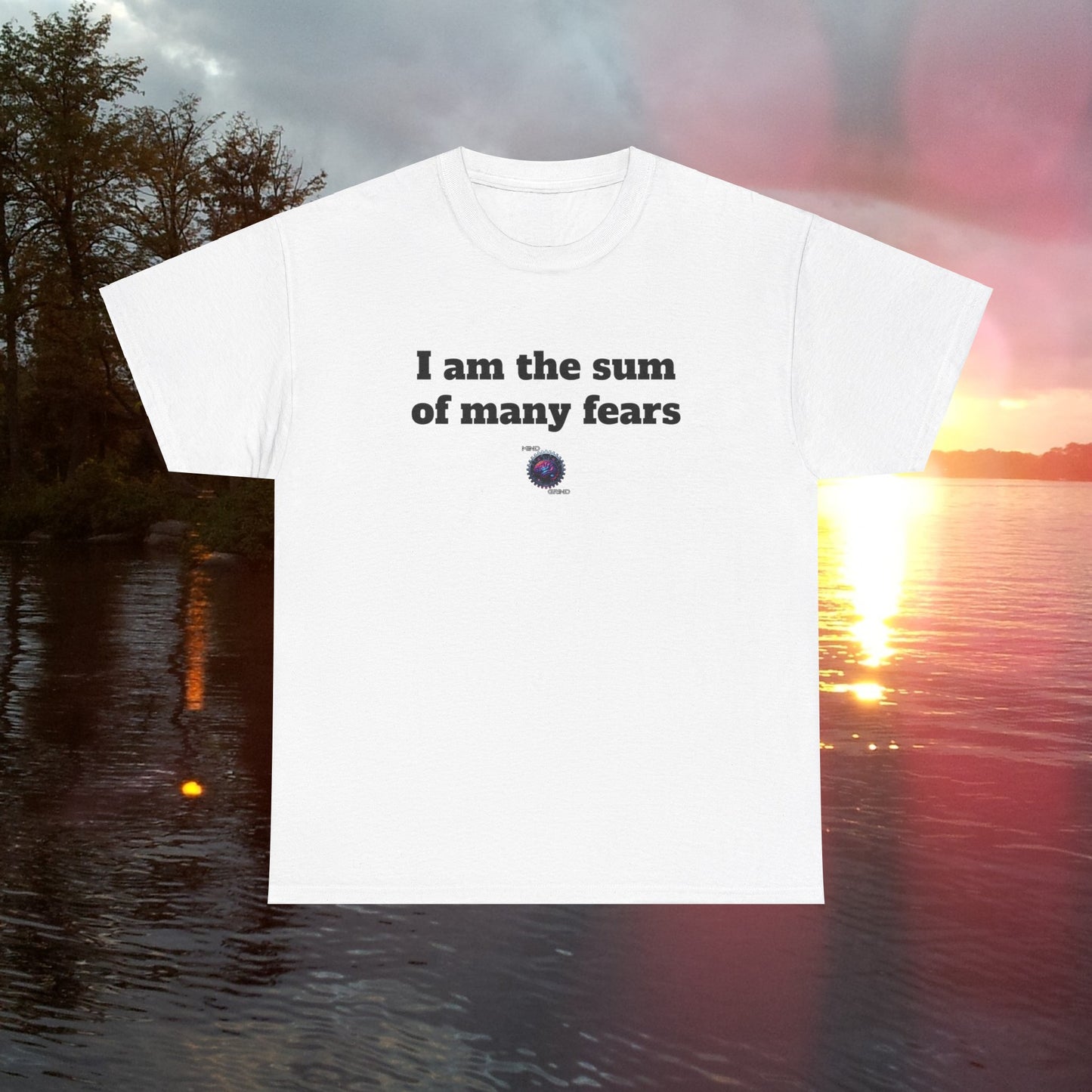 I am the sum of many fears - Unisex Heavy Cotton Tee - Small Logo
