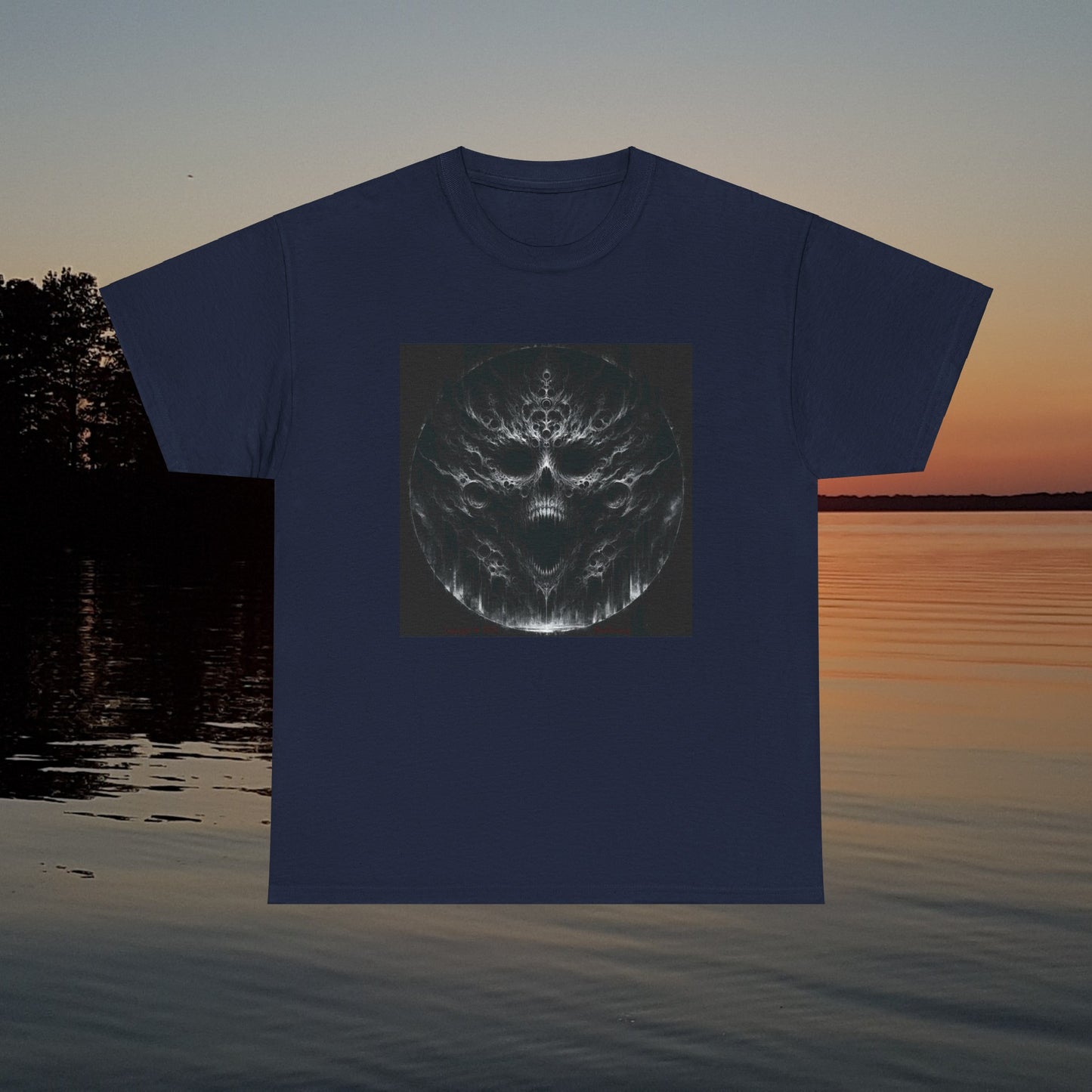 Horror Skull Circle - Unisex Heavy Cotton Tee