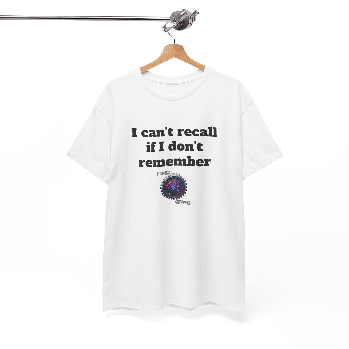 I can't recall if I don't remember - Unisex Heavy Cotton Tee - Large Logo