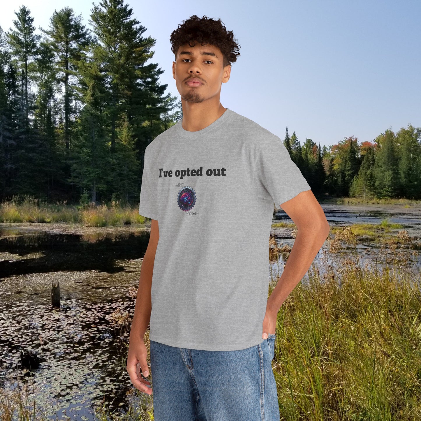 I've opted out - Unisex Heavy Cotton Tee - Large Logo