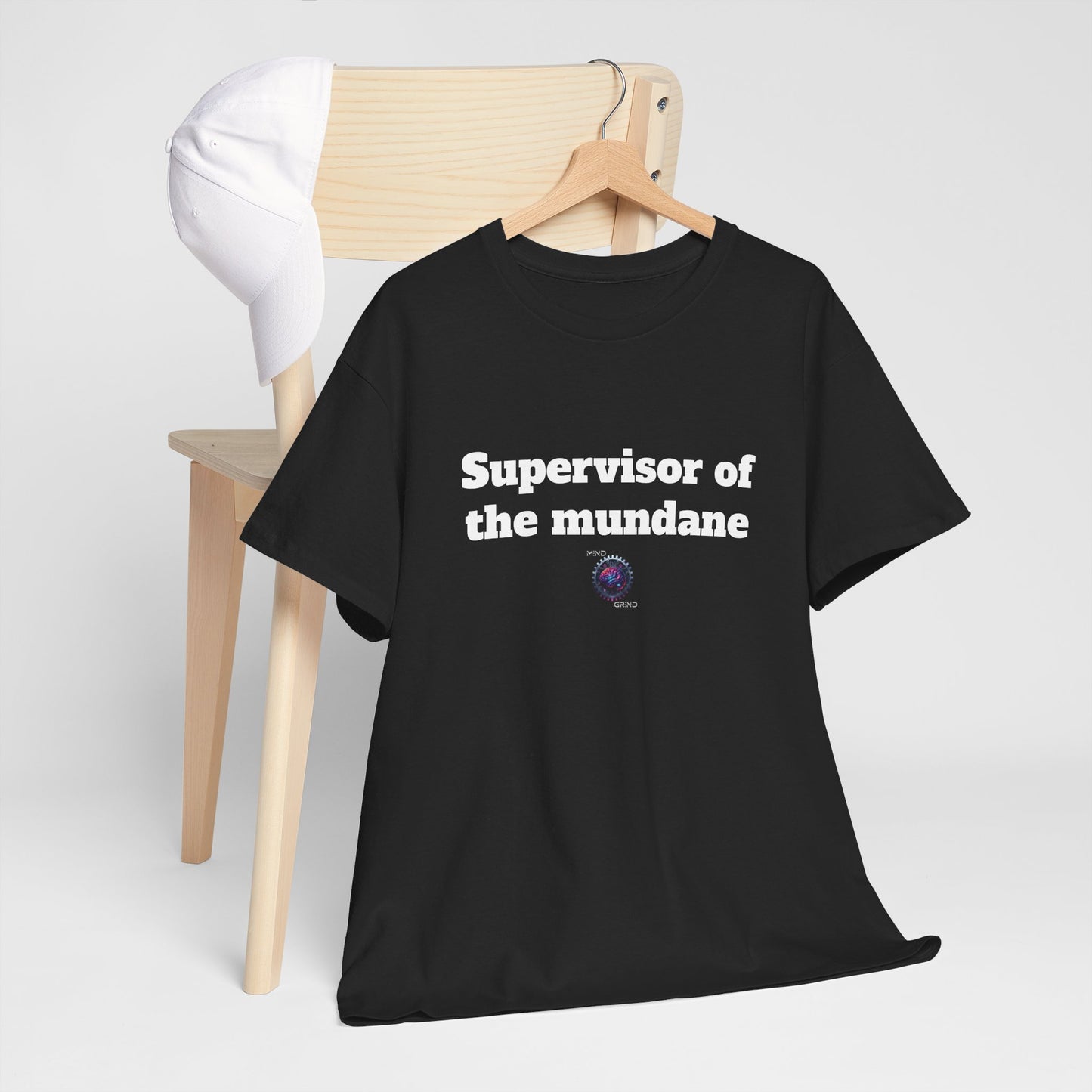 Supervisor of the mundane - Unisex Heavy Cotton Tee - Small Logo
