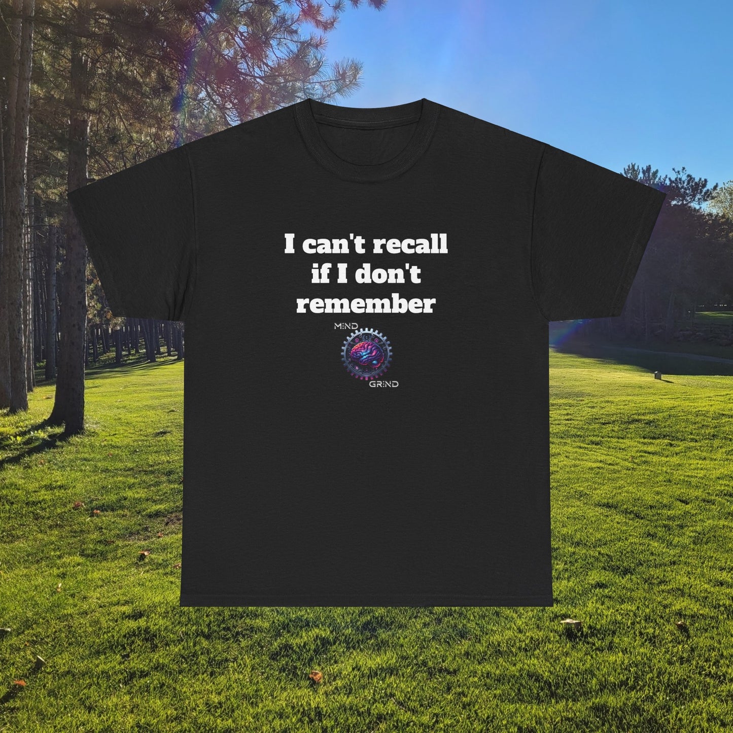 I can't recall if I don't remember - Unisex Heavy Cotton Tee - Large Logo