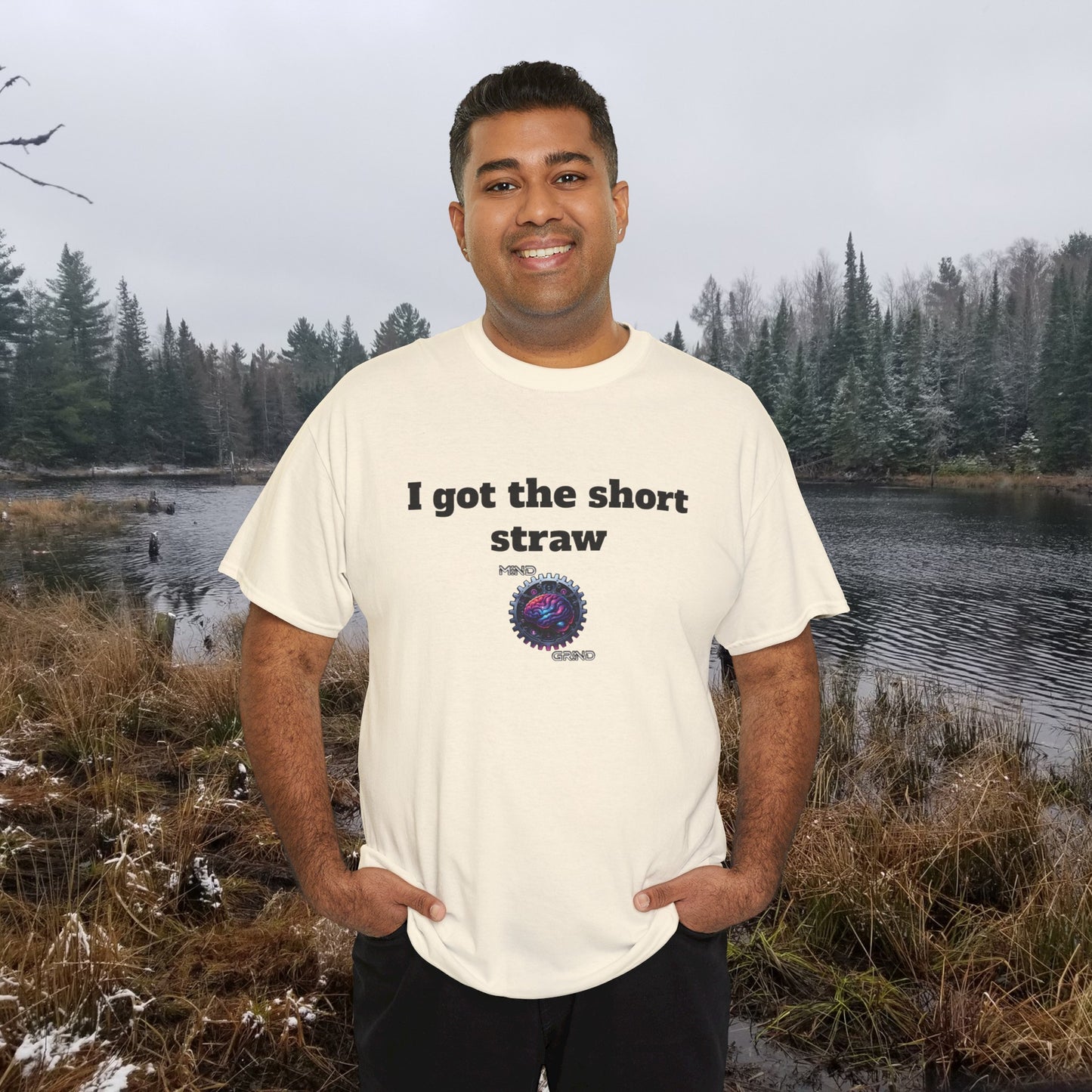 I got the short straw - Unisex Heavy Cotton Tee - Large Logo