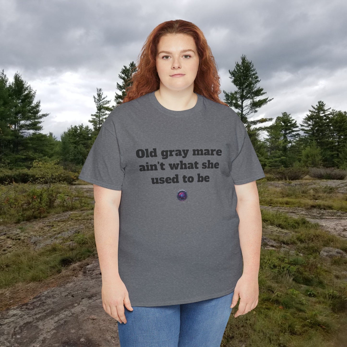 Old gray mare ain't what she used to be - Unisex Heavy Cotton Tee - Small Logo