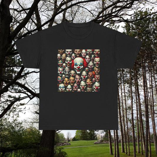 Horror Clown Collage - Unisex Heavy Cotton Tee