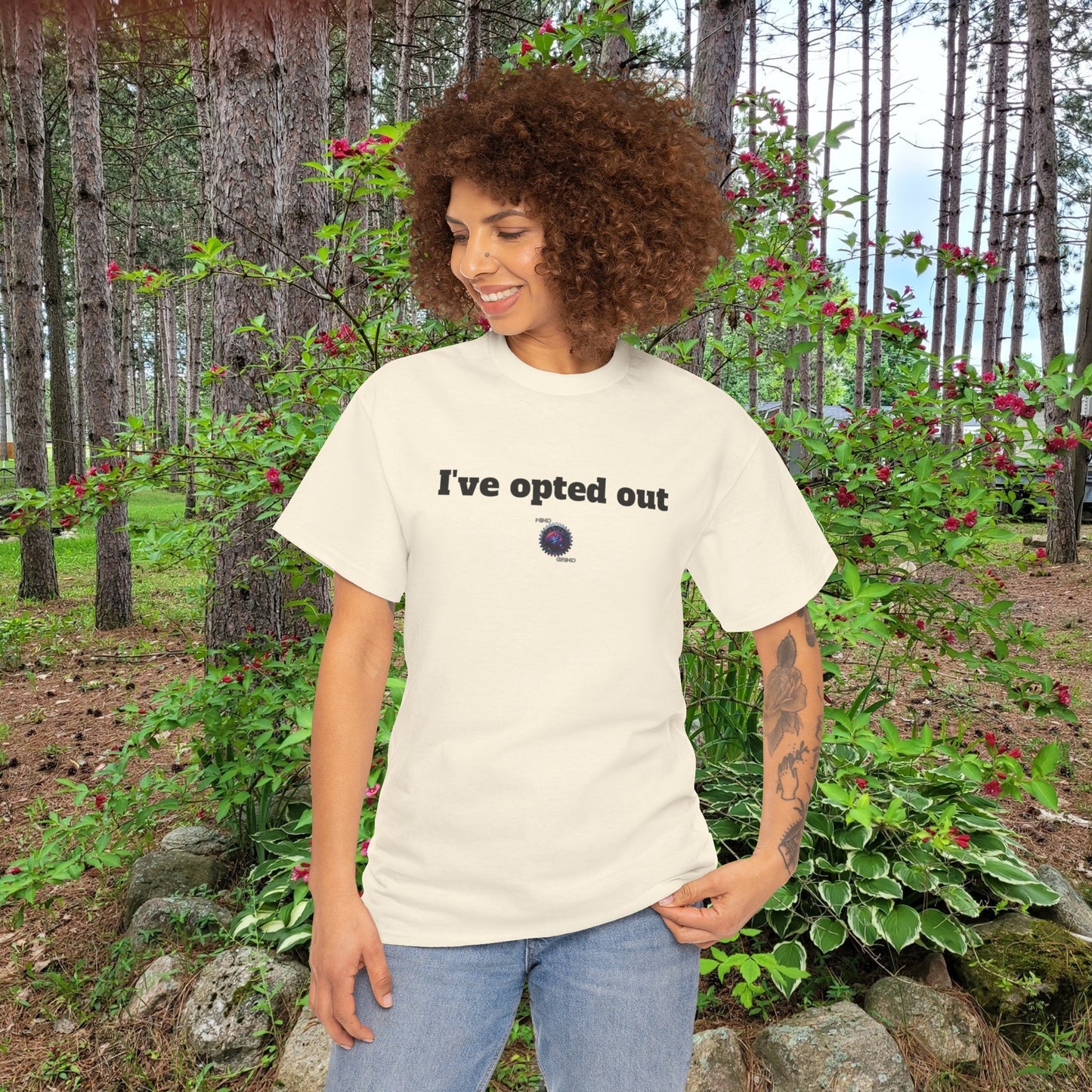 I've opted out - Unisex Heavy Cotton Tee - Small Logo