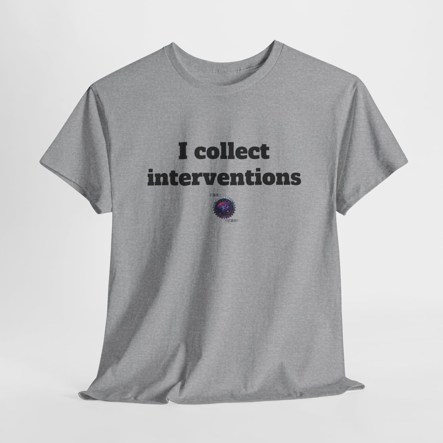 I collect interventions - Unisex Heavy Cotton Tee - Small Logo