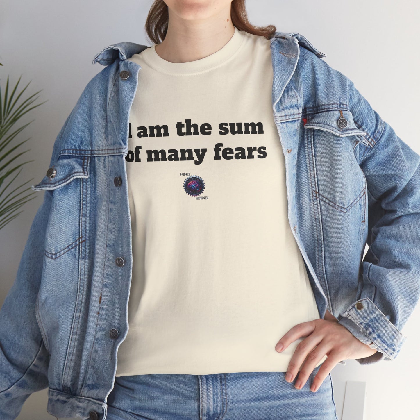I am the sum of many fears - Unisex Heavy Cotton Tee - Small Logo