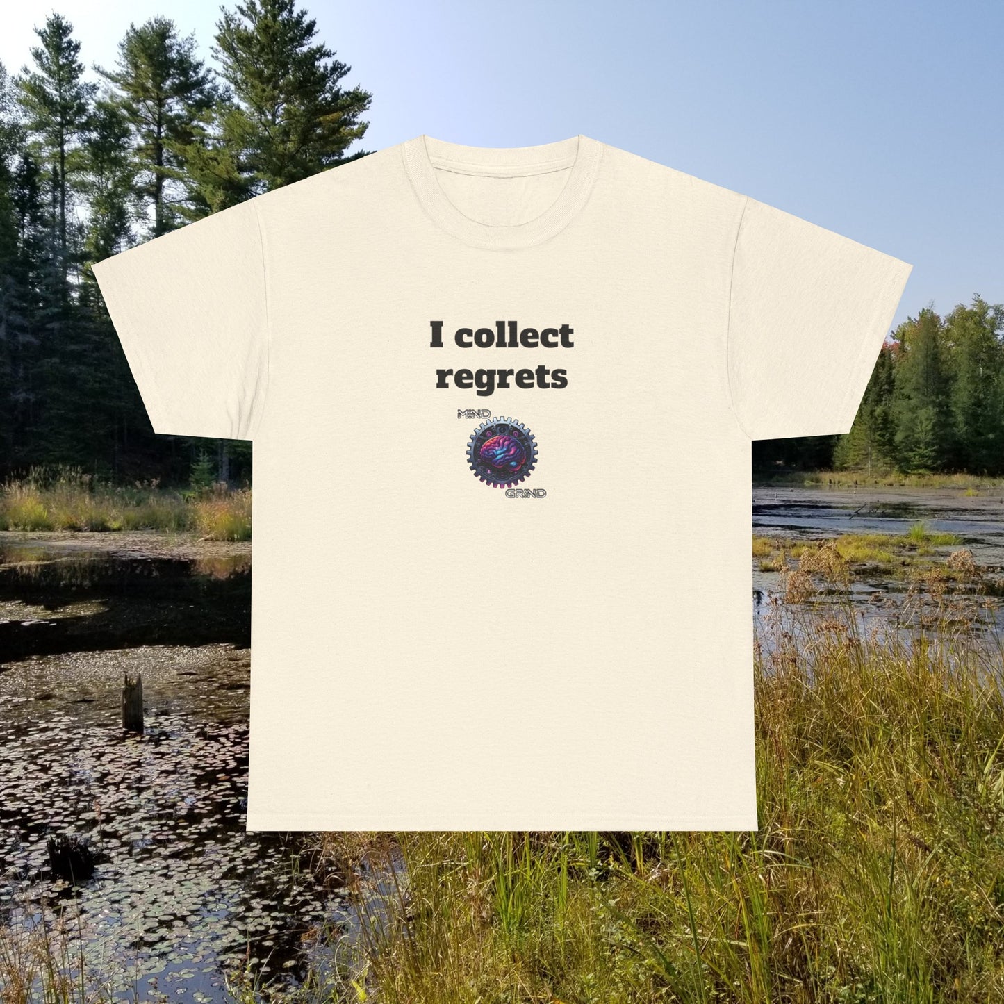 I collect regrets - Unisex Heavy Cotton Tee - Large Logo