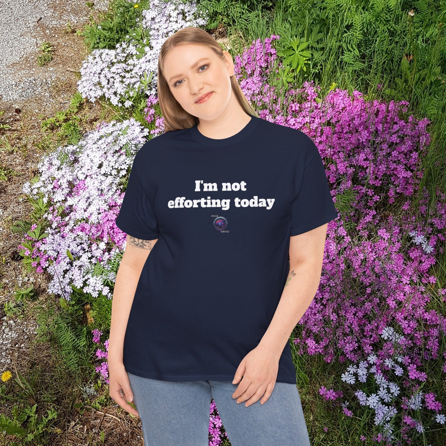 I'm not efforting today - Unisex Heavy Cotton Tee - Small Logo