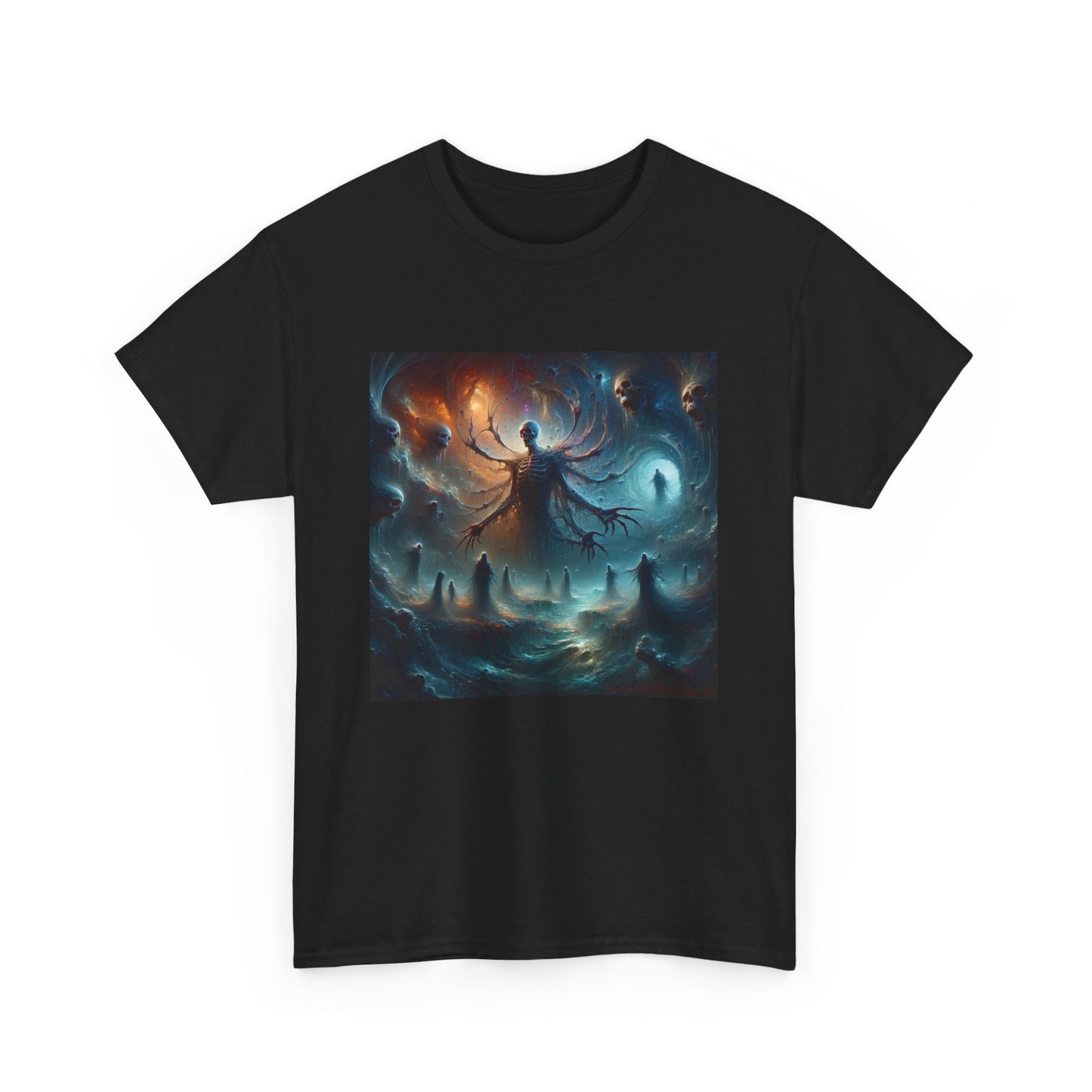 Horror Skeleton Octopuss - Unisex Heavy Cotton Tee