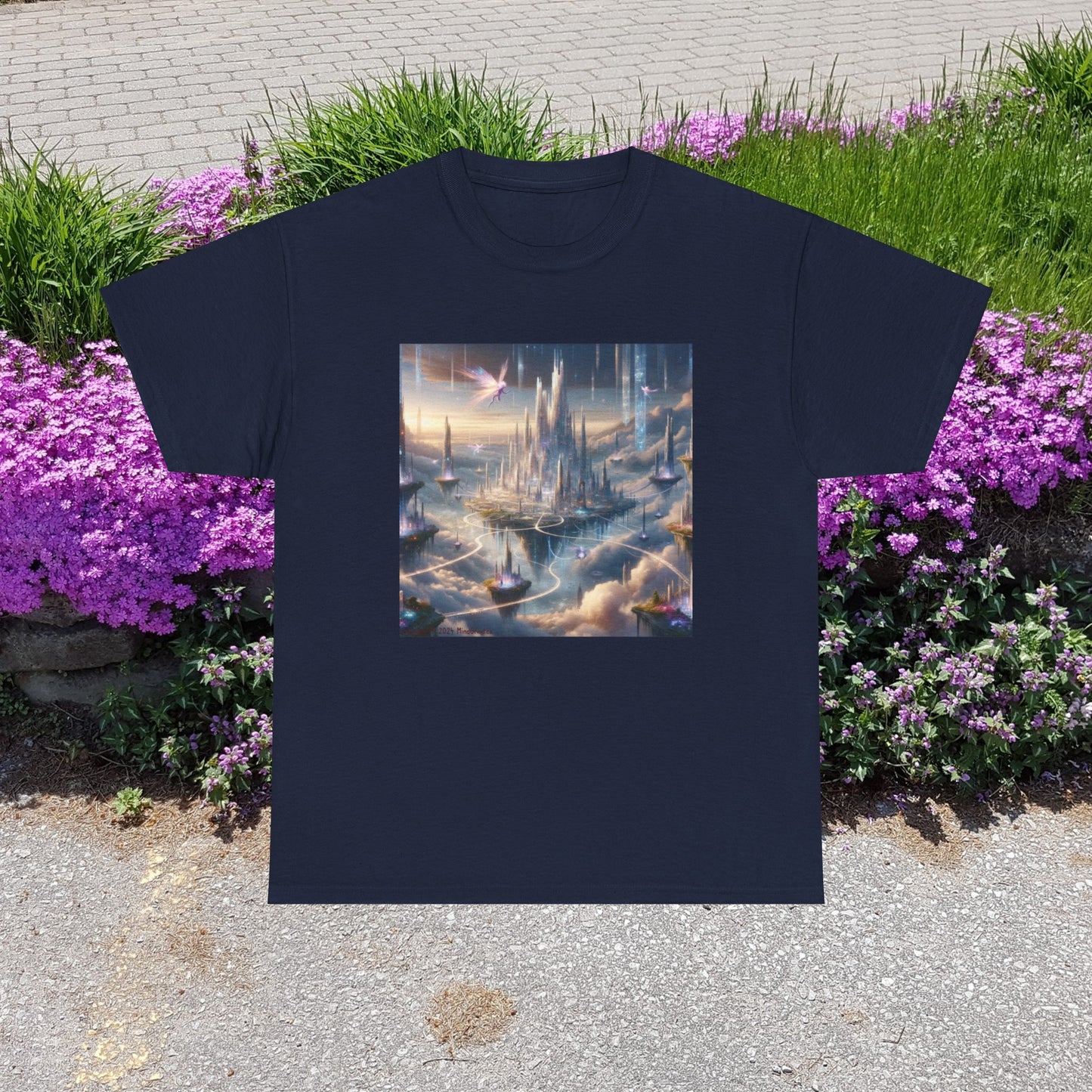 Fantasy Sky City - Unisex Heavy Cotton Tee