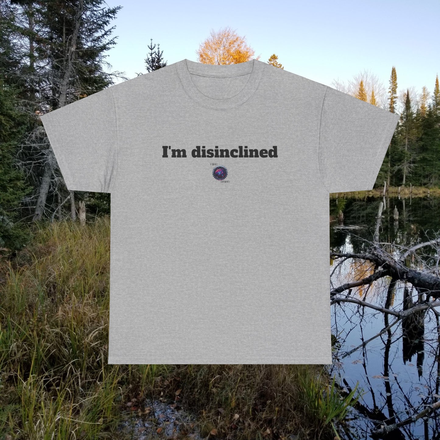 I'm disinclined - Unisex Heavy Cotton Tee - Small Logo