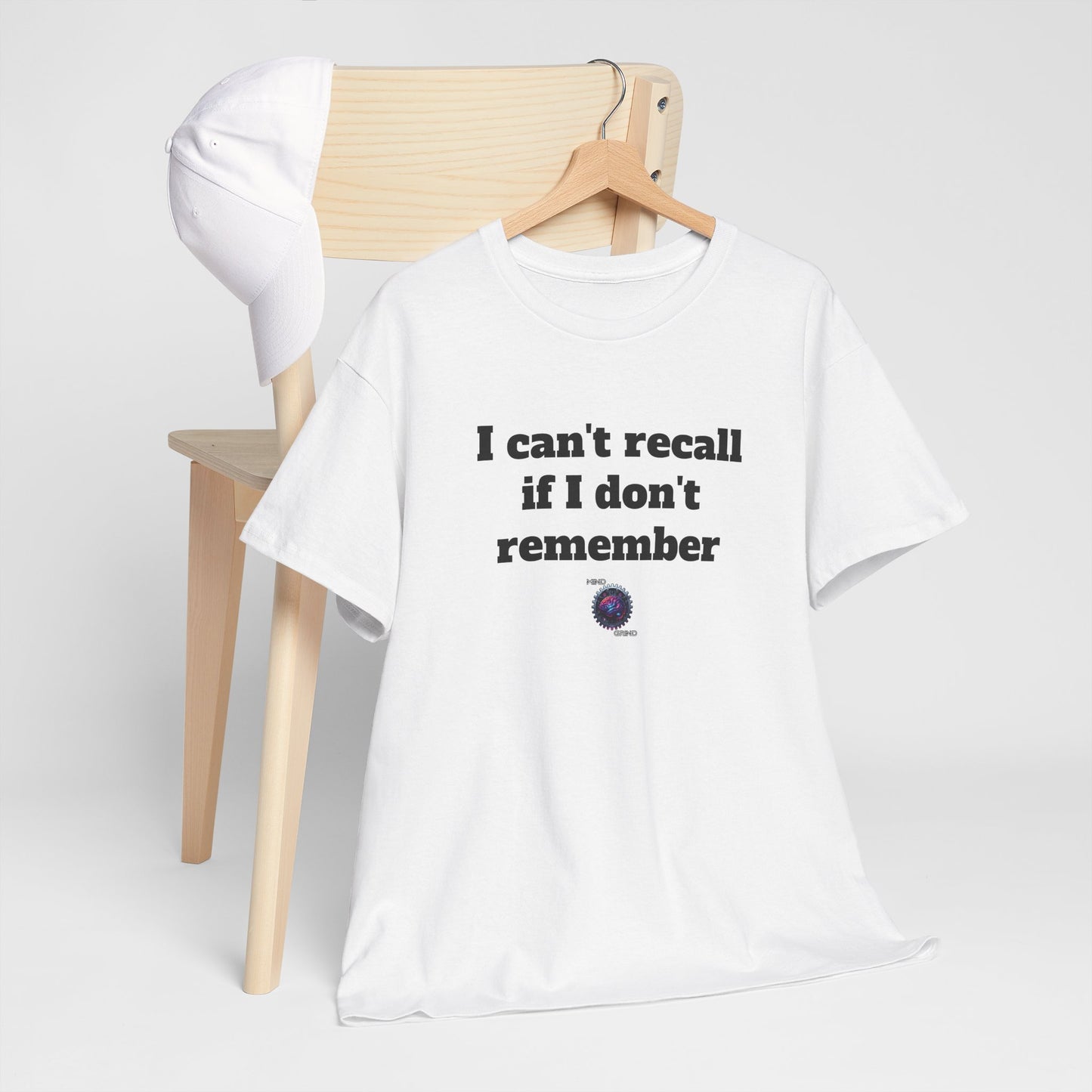 I can't recall if I don't remember - Unisex Heavy Cotton Tee - Small Logo