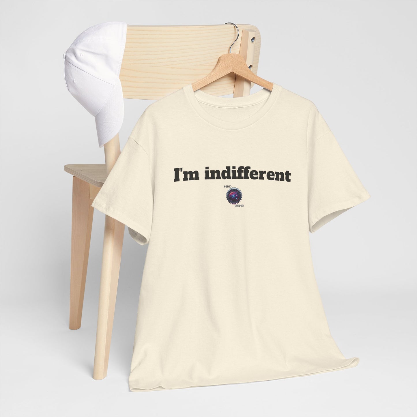 I'm indifferent - Unisex Heavy Cotton Tee - Small Logo