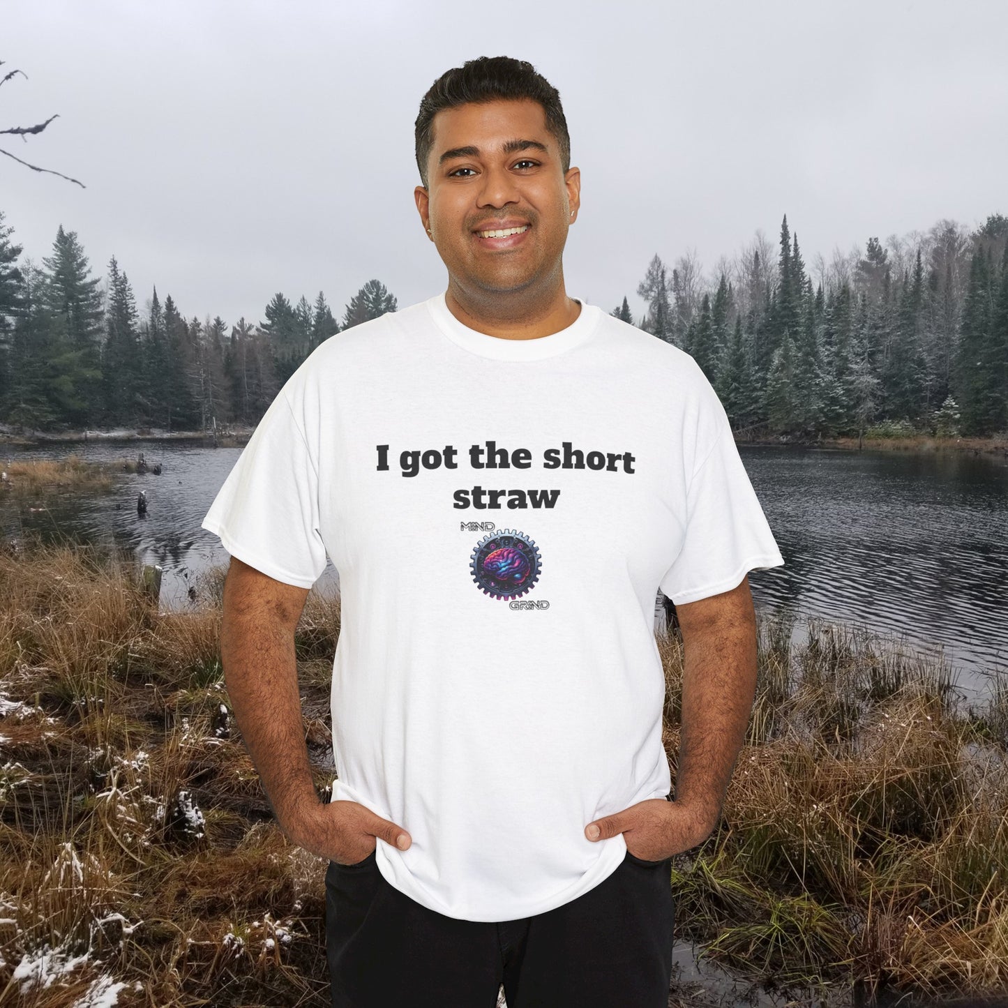 I got the short straw - Unisex Heavy Cotton Tee - Large Logo