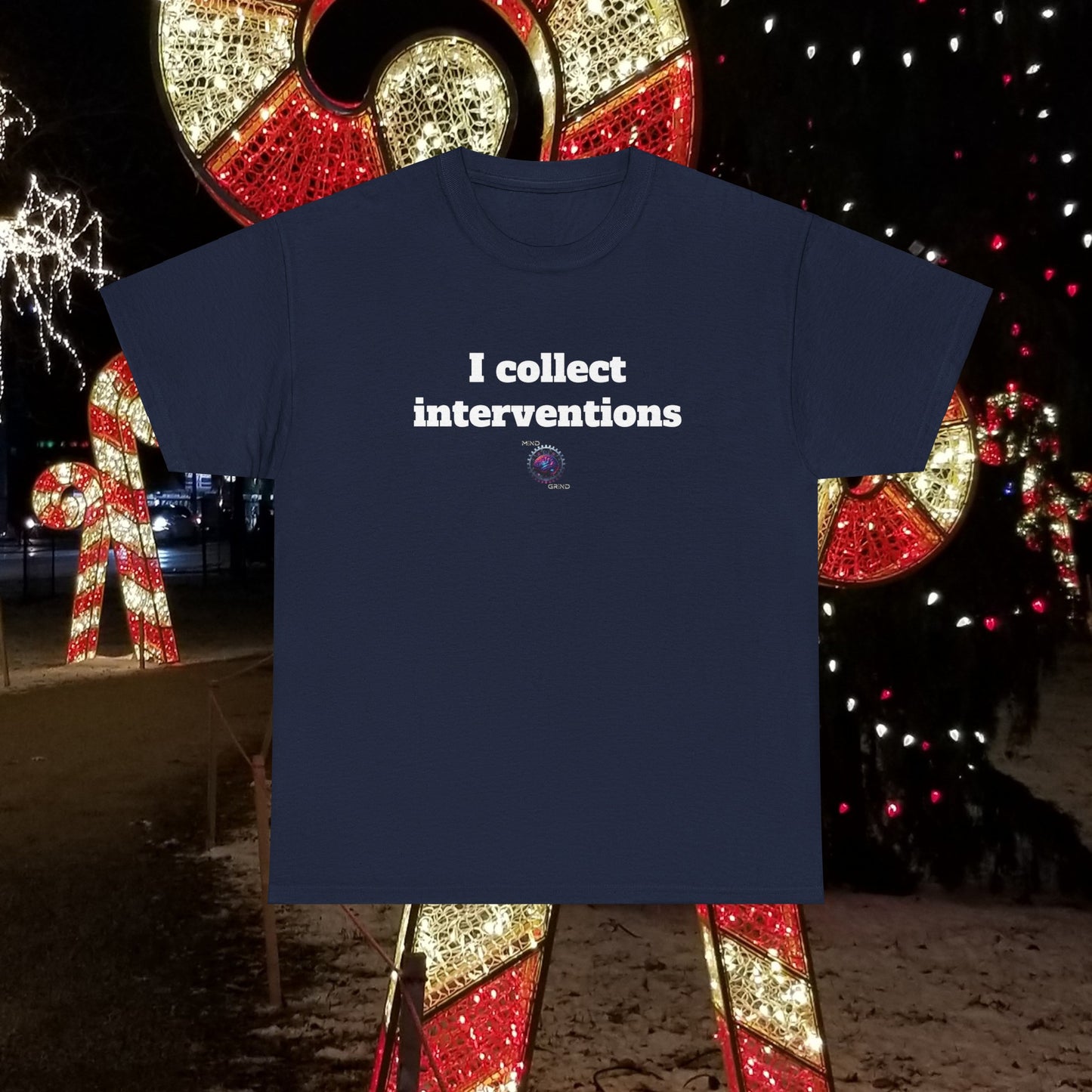 I collect interventions - Unisex Heavy Cotton Tee - Small Logo