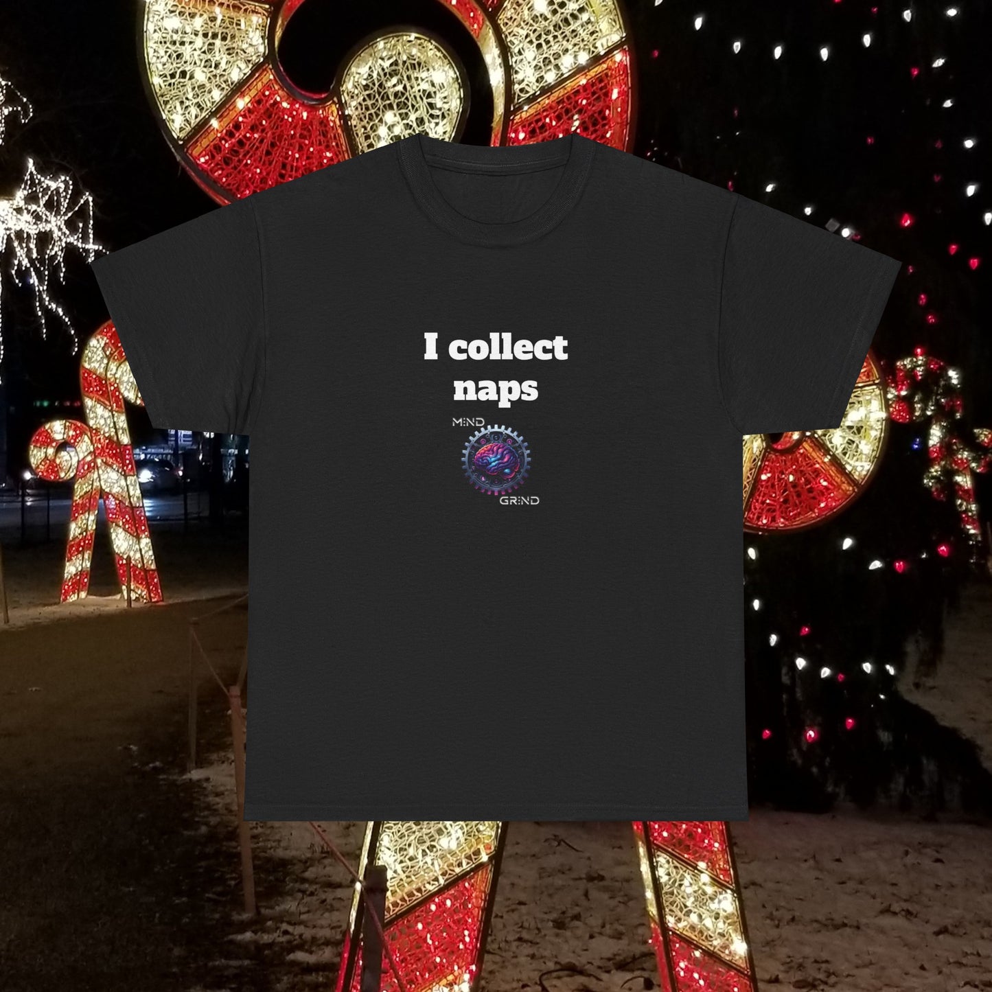 I collect naps - Unisex Heavy Cotton Tee - Large Logo