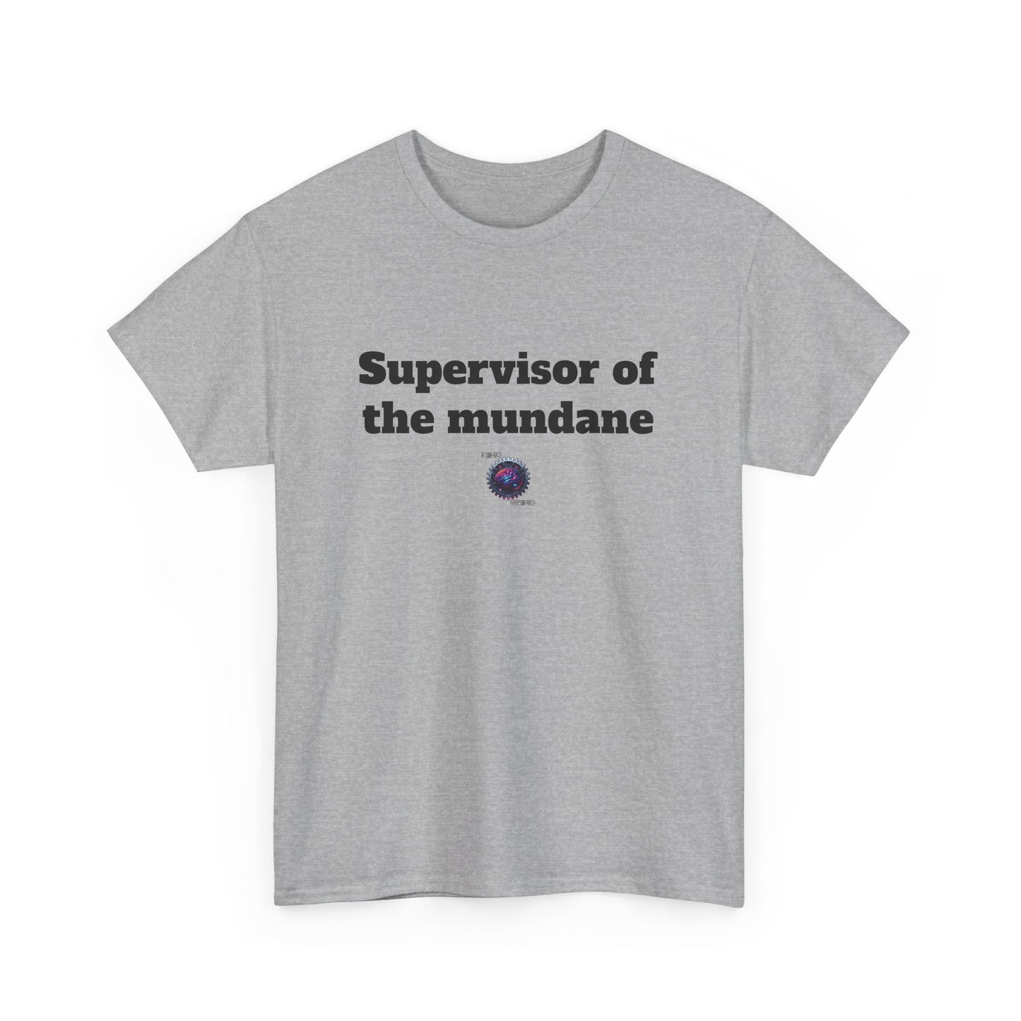 Supervisor of the mundane - Unisex Heavy Cotton Tee - Small Logo