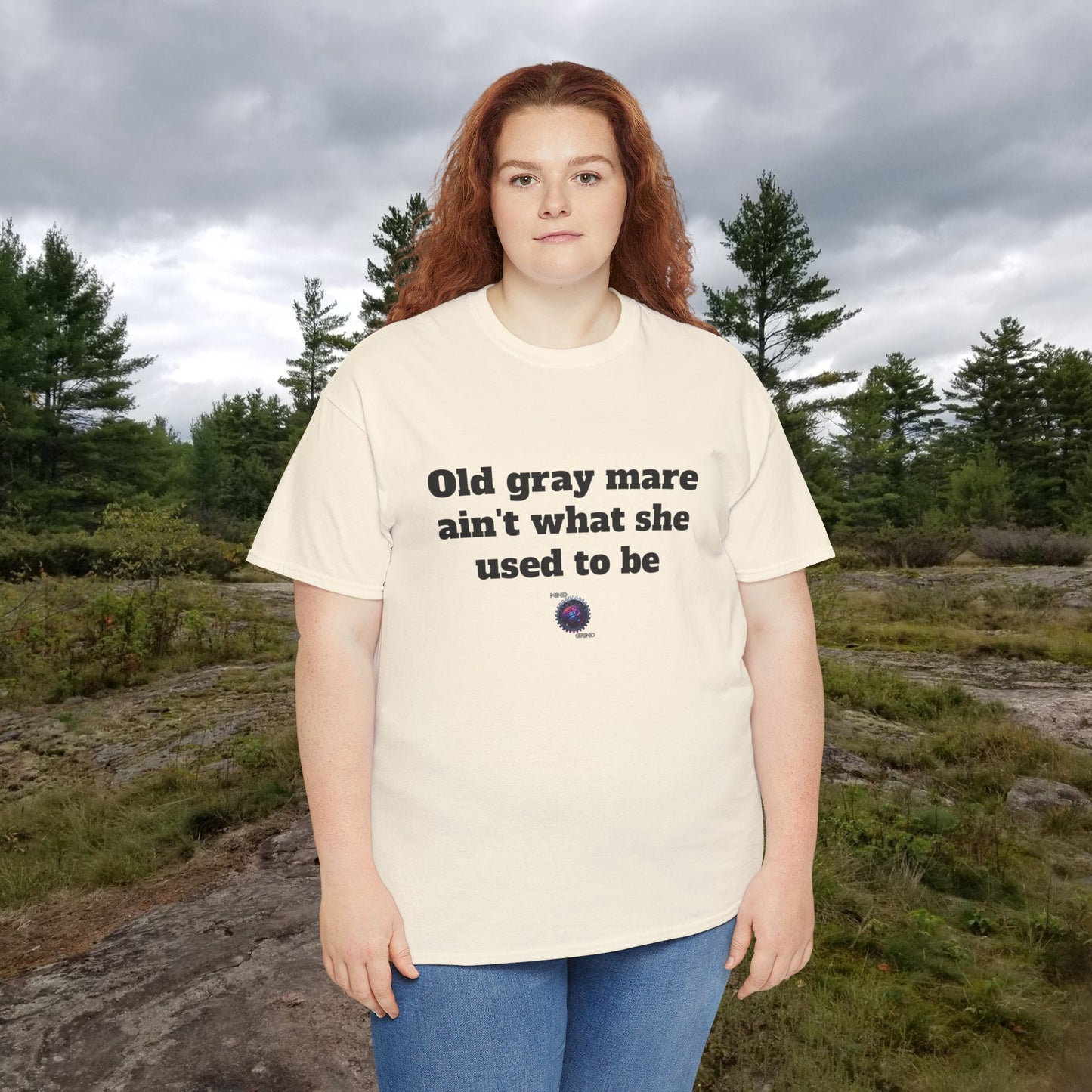 Old gray mare ain't what she used to be - Unisex Heavy Cotton Tee - Small Logo