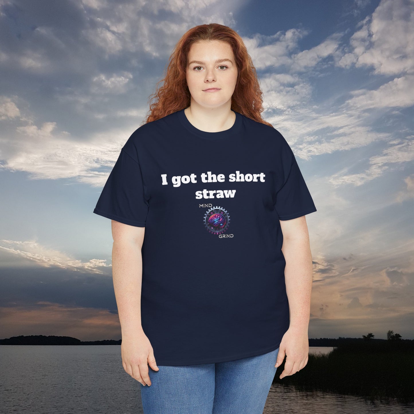I got the short straw - Unisex Heavy Cotton Tee - Large Logo