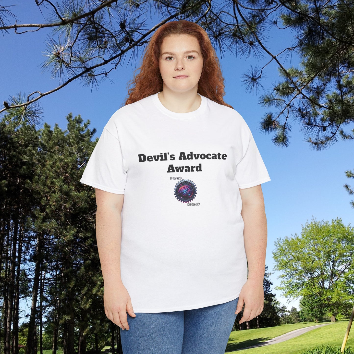 Devil's Advocate Award - Unisex Heavy Cotton Tee - Large Logo