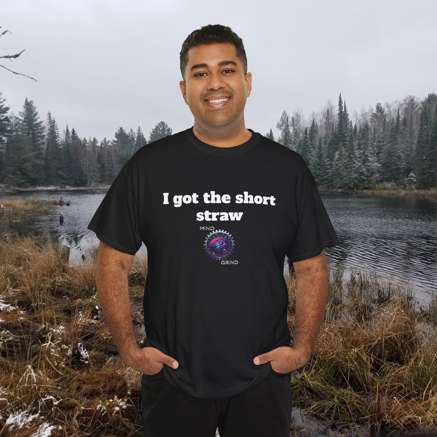 I got the short straw - Unisex Heavy Cotton Tee - Large Logo