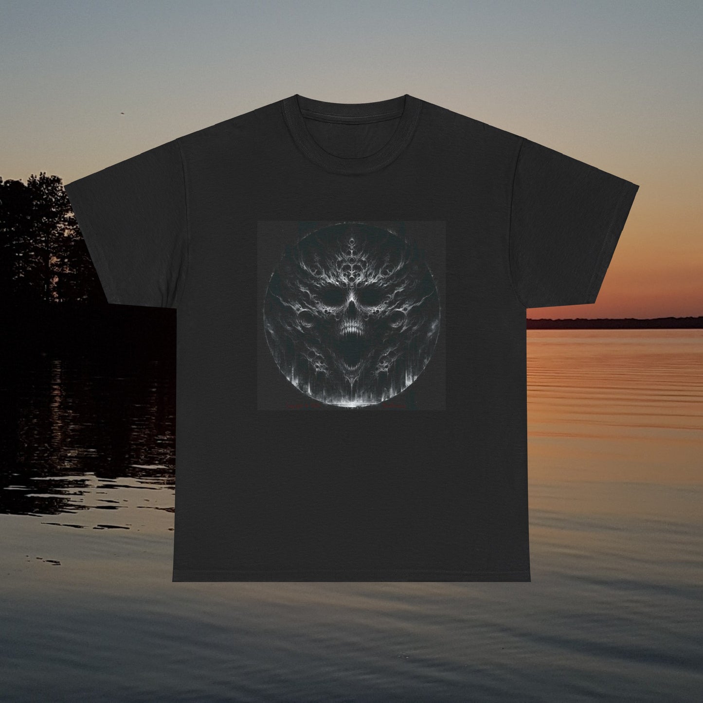 Horror Skull Circle - Unisex Heavy Cotton Tee