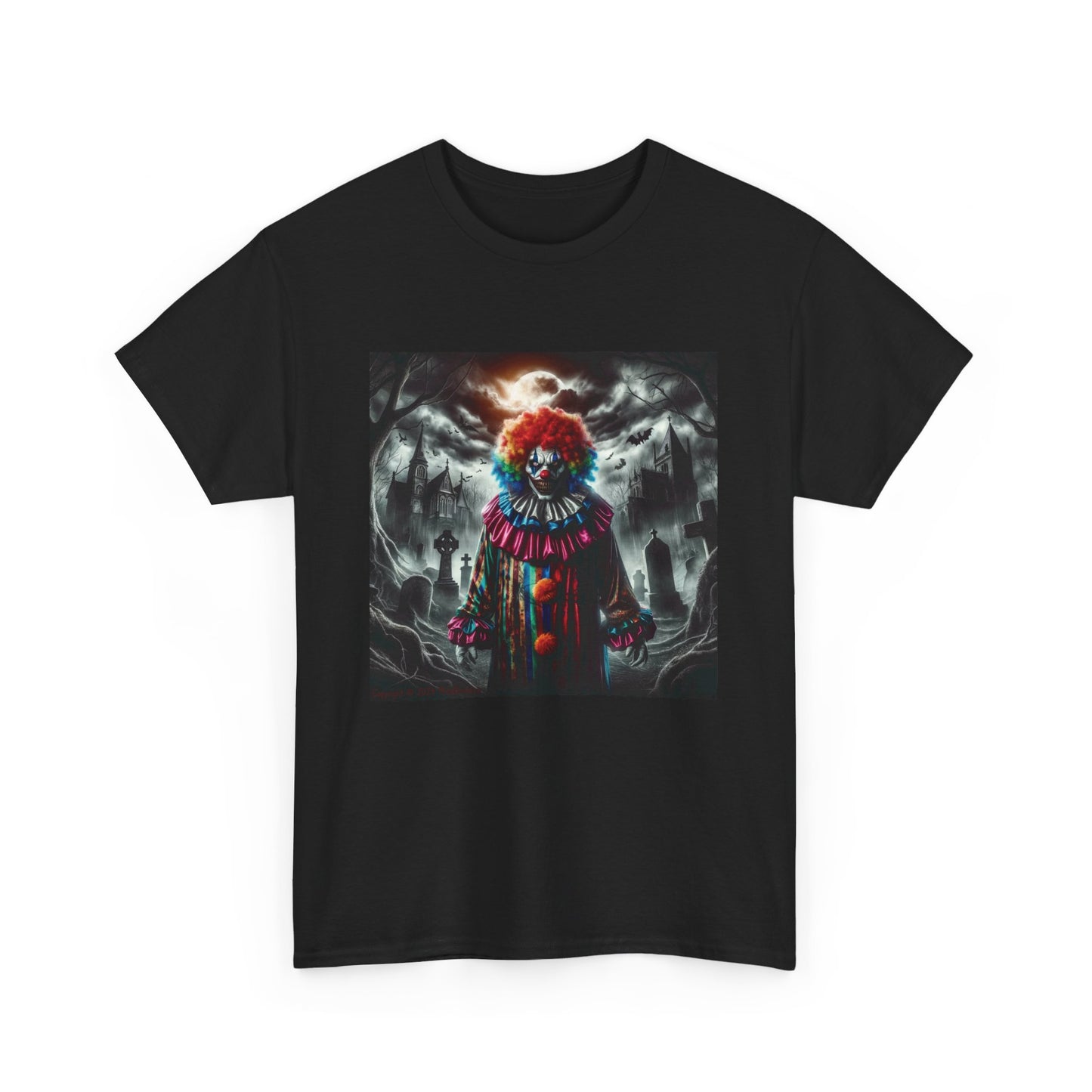 Horror Clown Graveyard - Unisex Heavy Cotton Tee