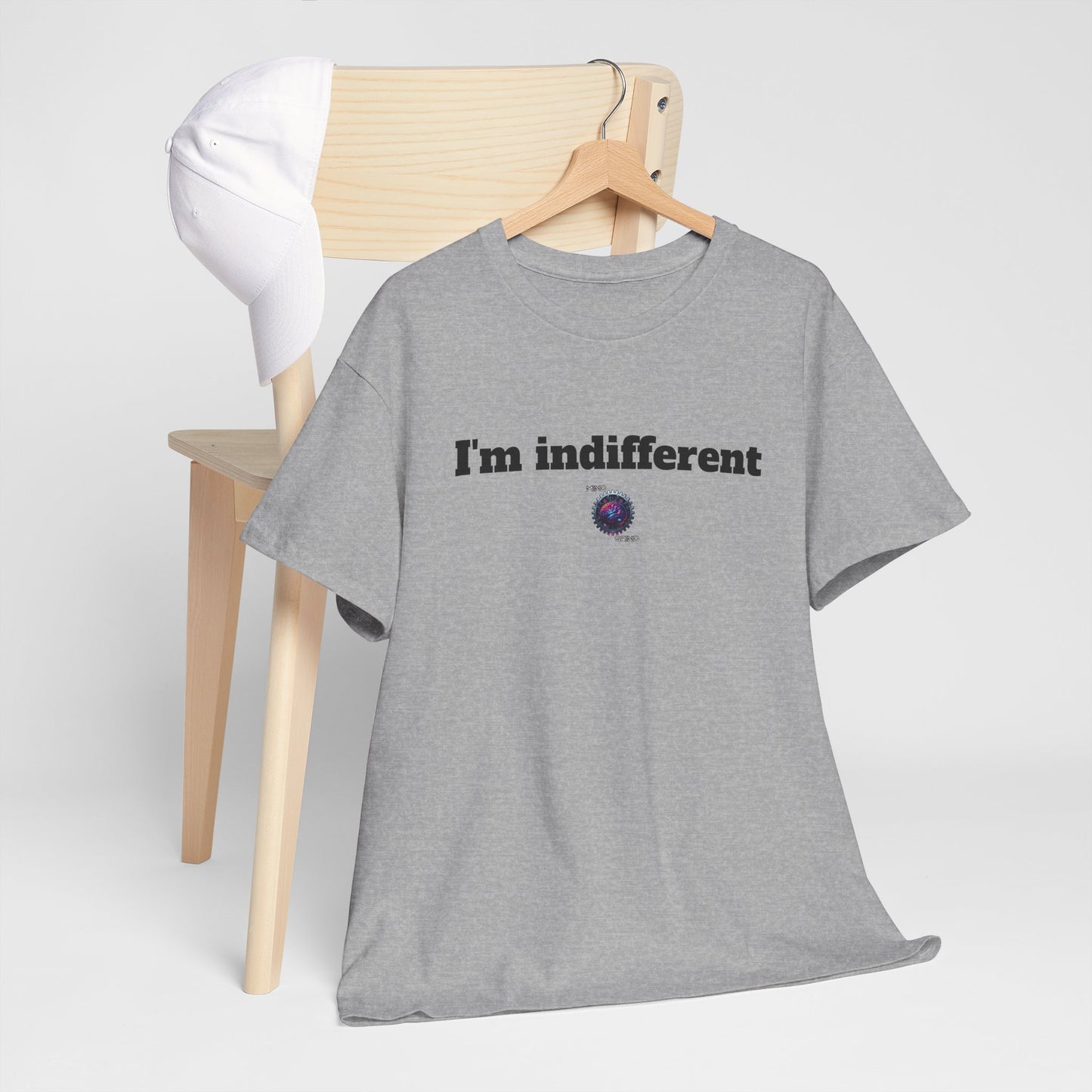 I'm indifferent - Unisex Heavy Cotton Tee - Small Logo