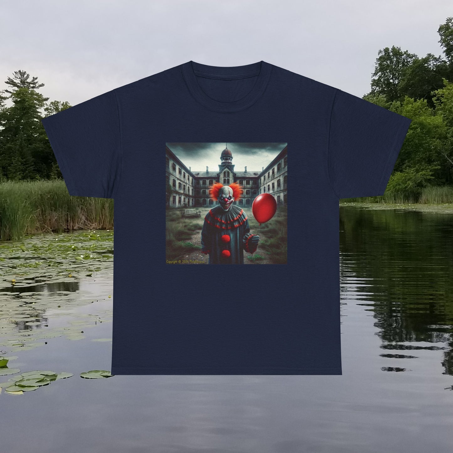 Horror Clown In Asylum - Unisex Heavy Cotton Tee