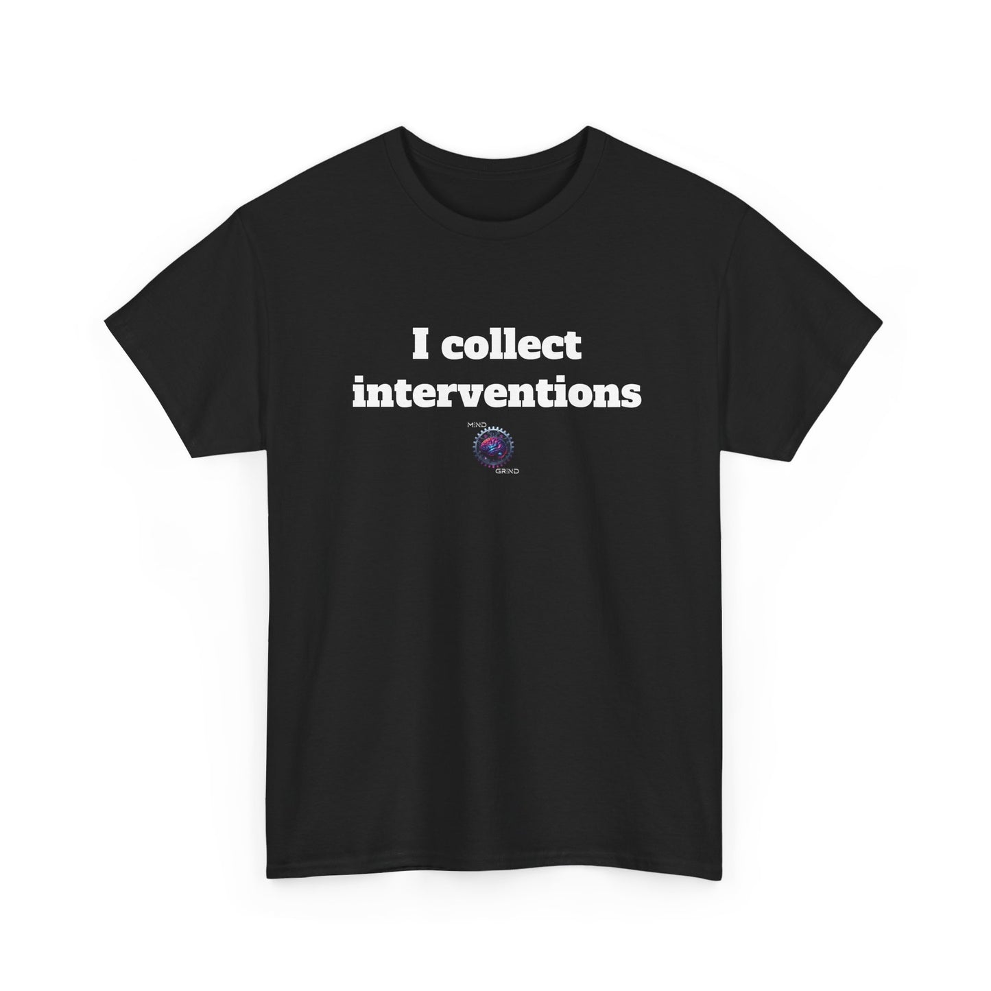 I collect interventions - Unisex Heavy Cotton Tee - Small Logo