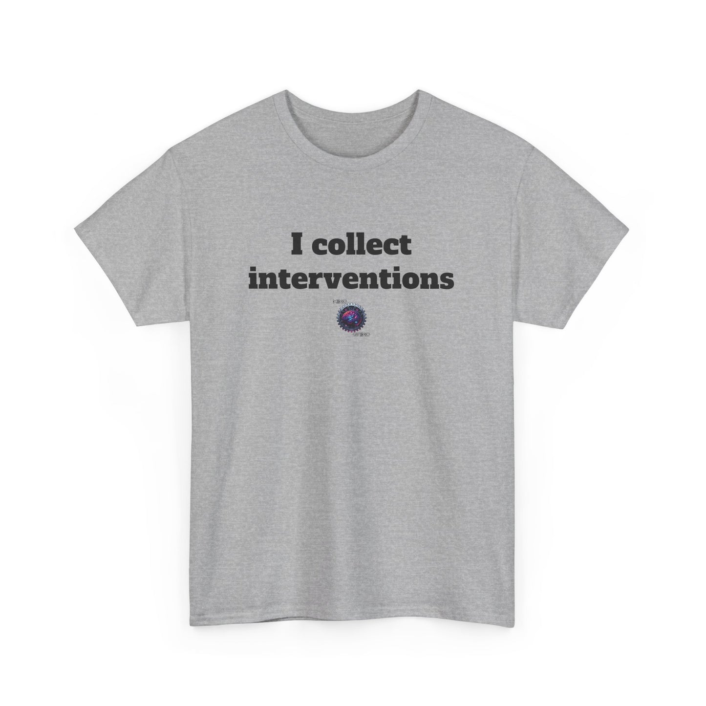 I collect interventions - Unisex Heavy Cotton Tee - Small Logo