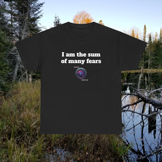 I am the sum of many fears - Unisex Heavy Cotton Tee - Large Logo