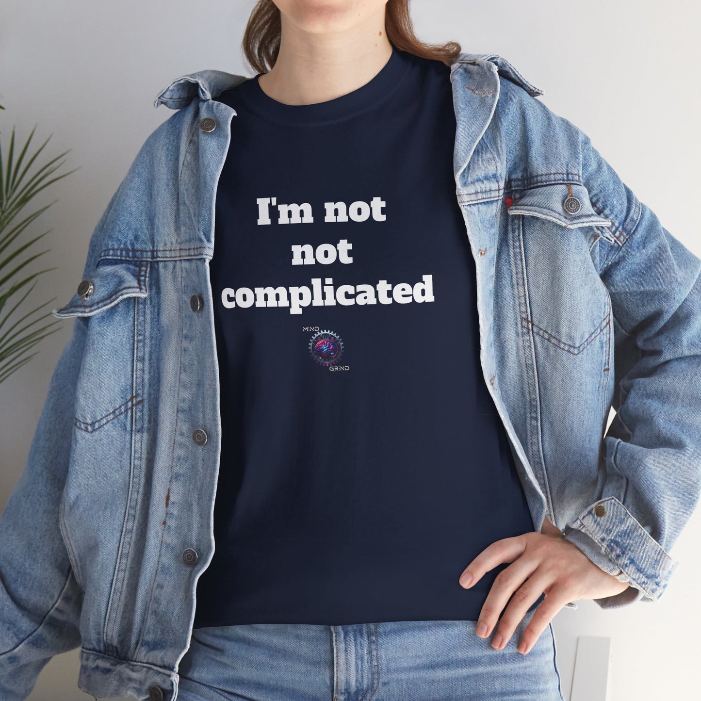 I'm not not complicated - Unisex Heavy Cotton Tee - Small Logo