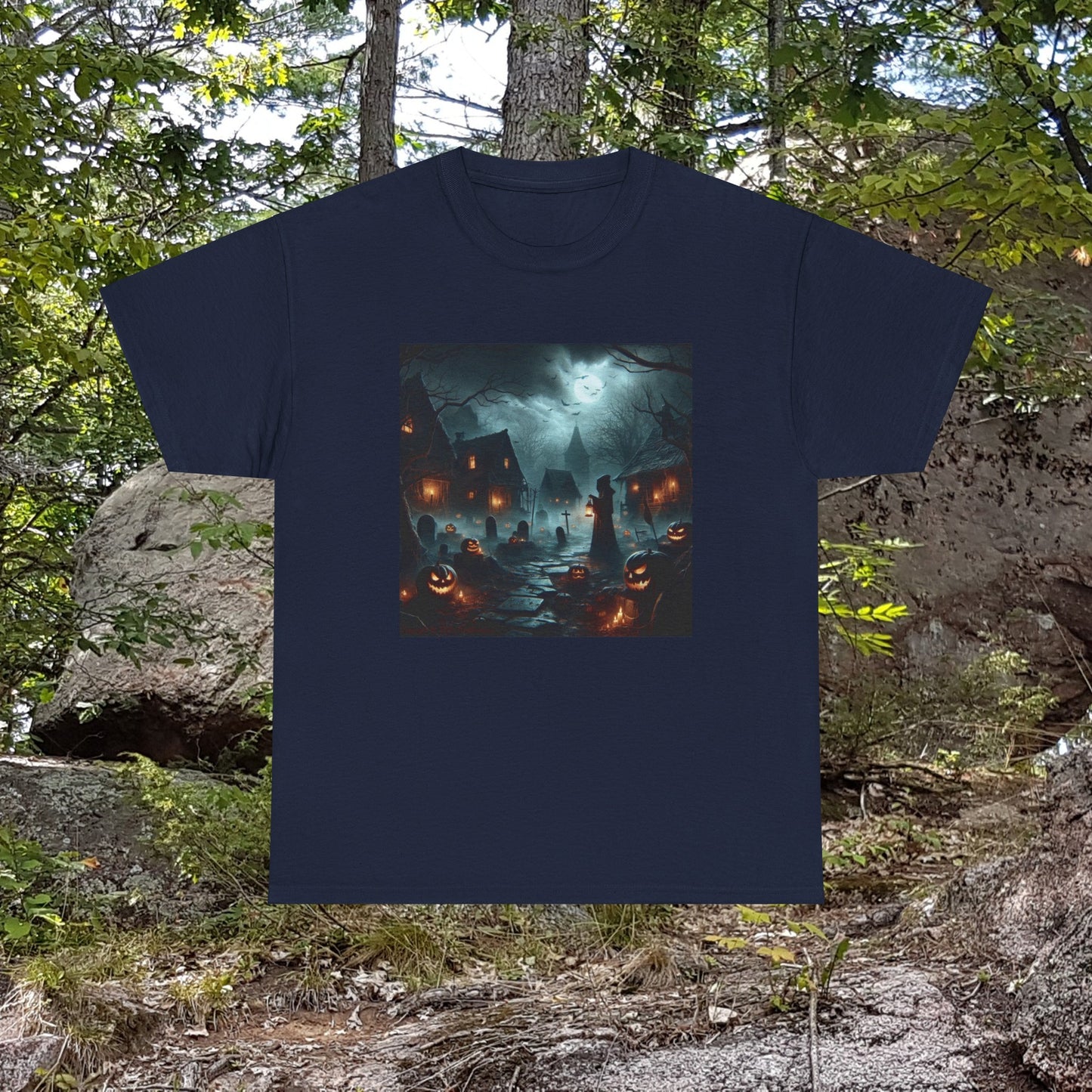 Horror Pumpkin Town - Unisex Heavy Cotton Tee