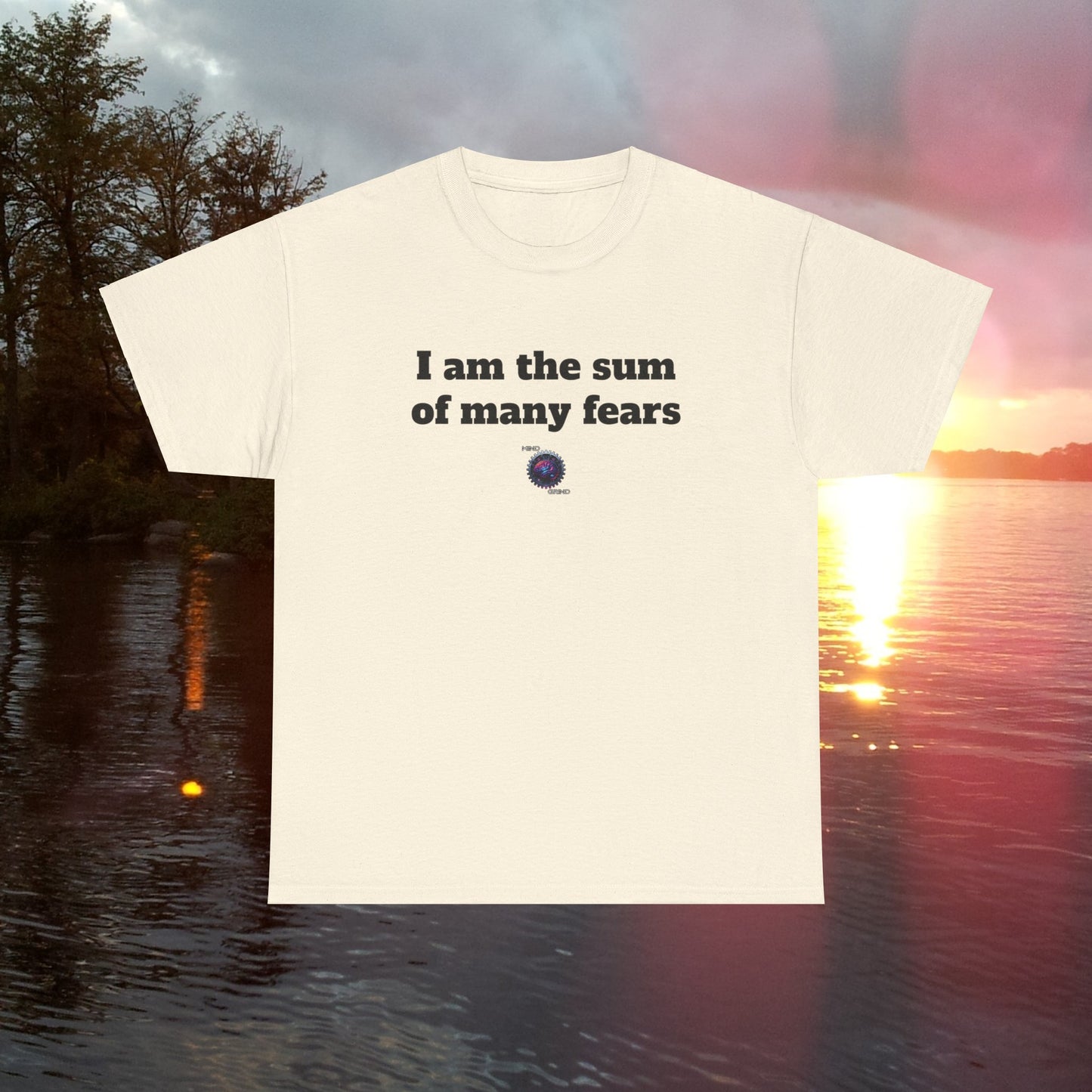 I am the sum of many fears - Unisex Heavy Cotton Tee - Small Logo