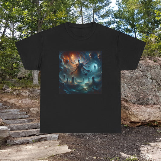 Horror Skeleton Octopuss - Unisex Heavy Cotton Tee