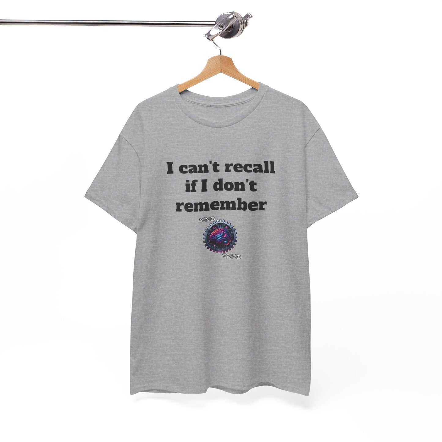 I can't recall if I don't remember - Unisex Heavy Cotton Tee - Large Logo