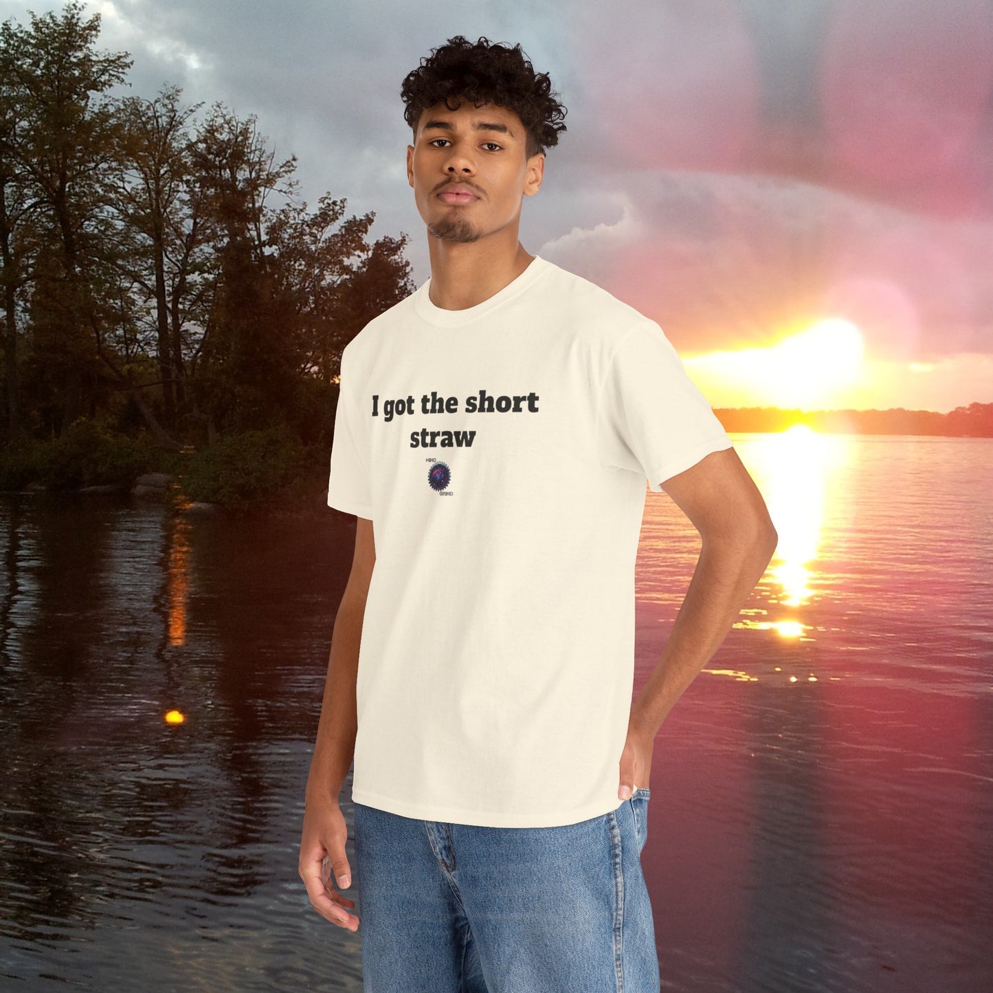 I got the short straw - Unisex Heavy Cotton Tee - Small Logo