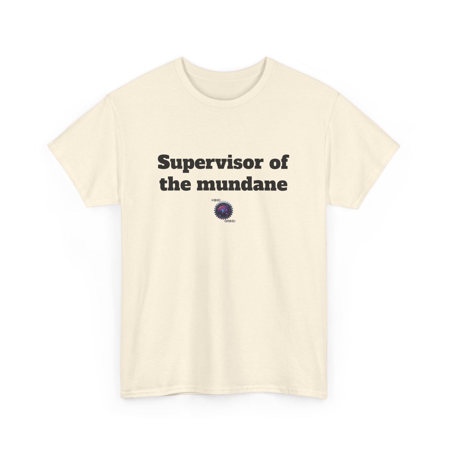 Supervisor of the mundane - Unisex Heavy Cotton Tee - Small Logo