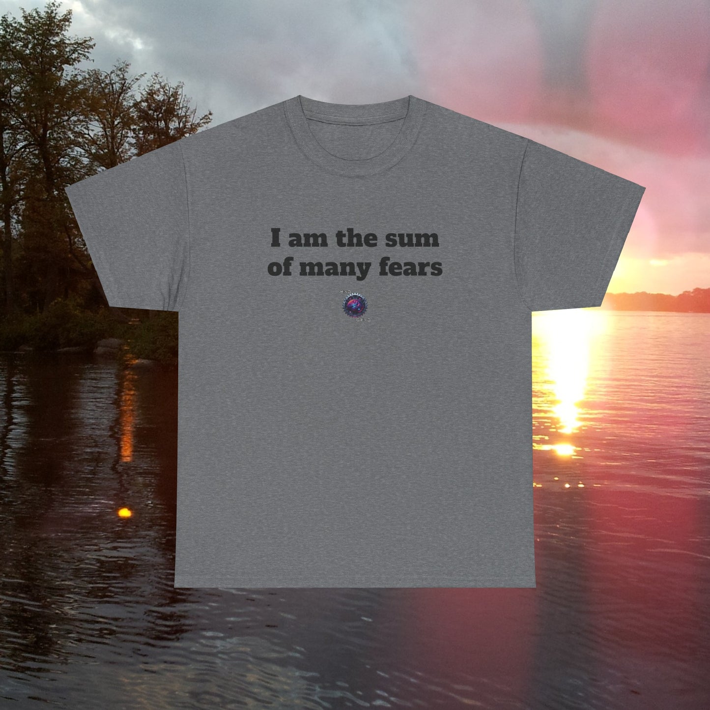 I am the sum of many fears - Unisex Heavy Cotton Tee - Small Logo