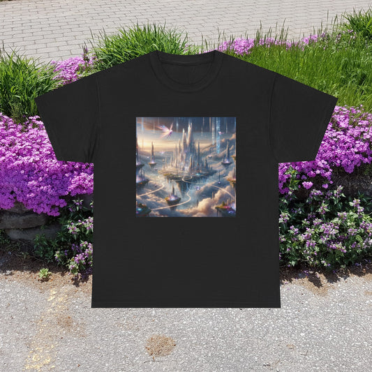 Fantasy Sky City - Unisex Heavy Cotton Tee