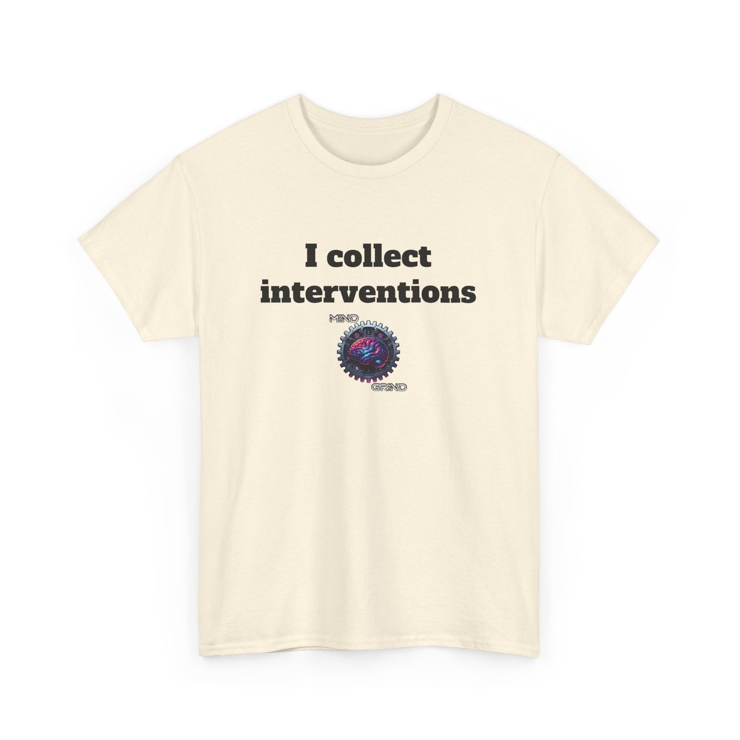 I collect interventions - Unisex Heavy Cotton Tee - Large Logo