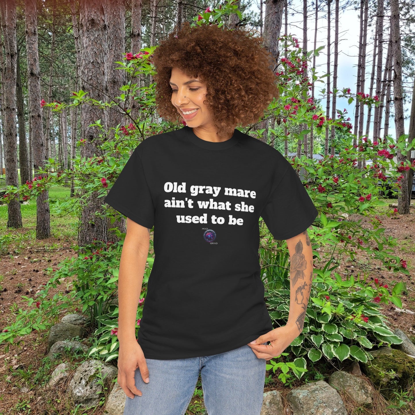 Old gray mare ain't what she used to be - Unisex Heavy Cotton Tee - Small Logo