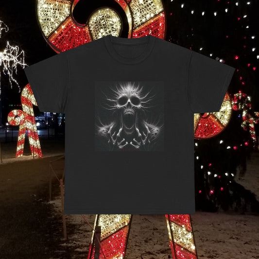 Horror Skeleton Scream - Unisex Heavy Cotton Tee