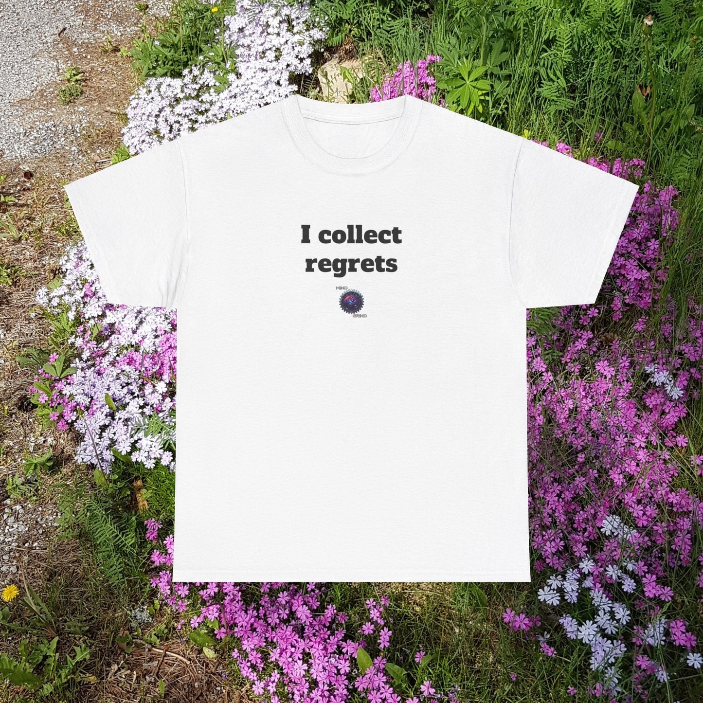 I collect regrets - Unisex Heavy Cotton Tee - Large Logo - Small Logo