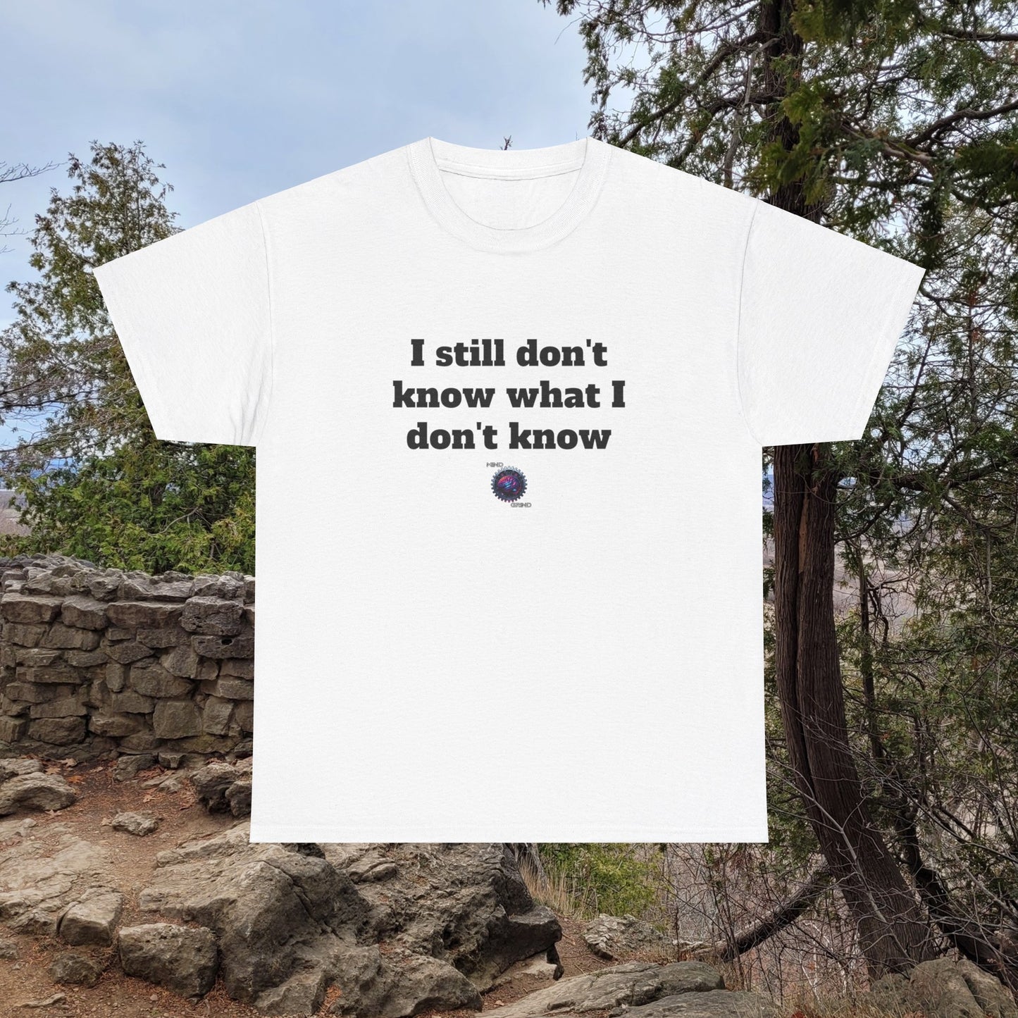 I still don't know what I don't know - Unisex Heavy Cotton Tee - Small Logo